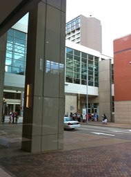 Walkway to ballroom building
